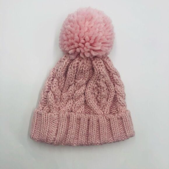 Brand New Baby Gap Pink Knitted Beanie‎ Size Small/ Medium For Baby Girl - Picture 1 of 7